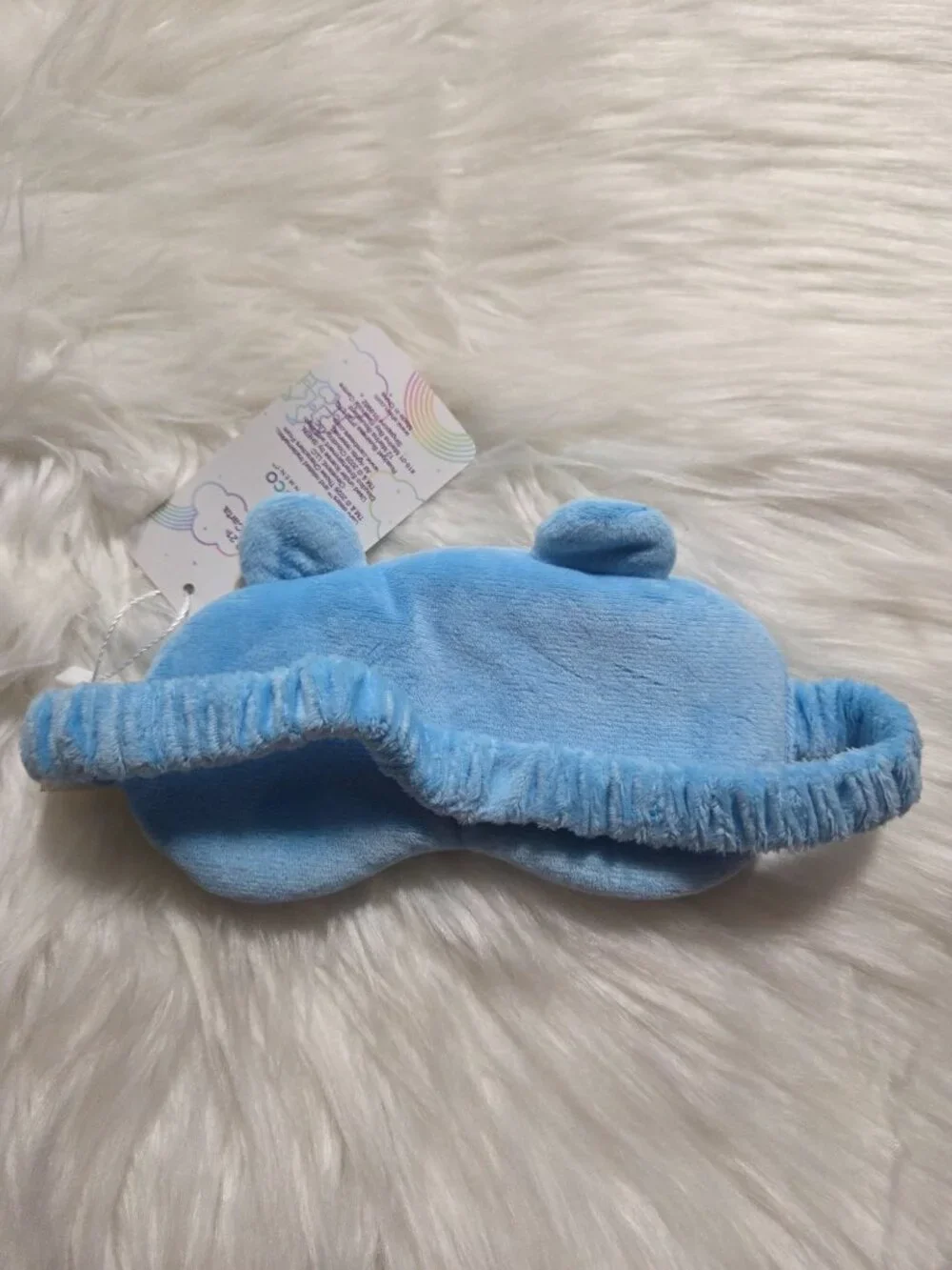 Blue Care Bear Plush Sleep Mask